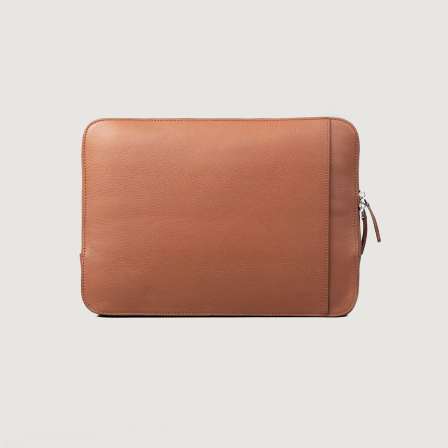 Men TheJacketMaker Business Bags | The Baxter Brown Leather Laptop Sleeve