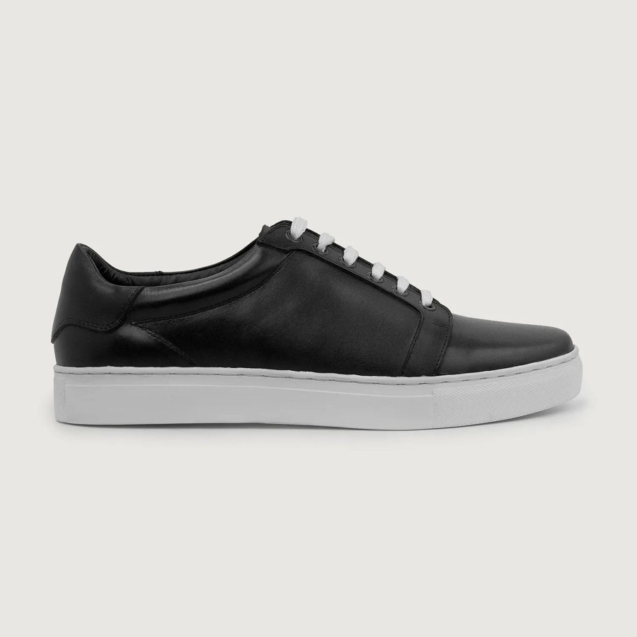 Men TheJacketMaker Leather Sneakers | Carter Runn Black Leather Sneakers