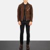 Men TheJacketMaker Gifts For Him | Armand Mocha Suede Biker Jacket