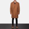 Men TheJacketMaker | Claud Khaki Wool Double Breasted Coat