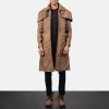 Men TheJacketMaker | Classic Brown Leather Duster