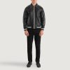 Men TheJacketMaker | Cooper Black Leather Varsity Jacket