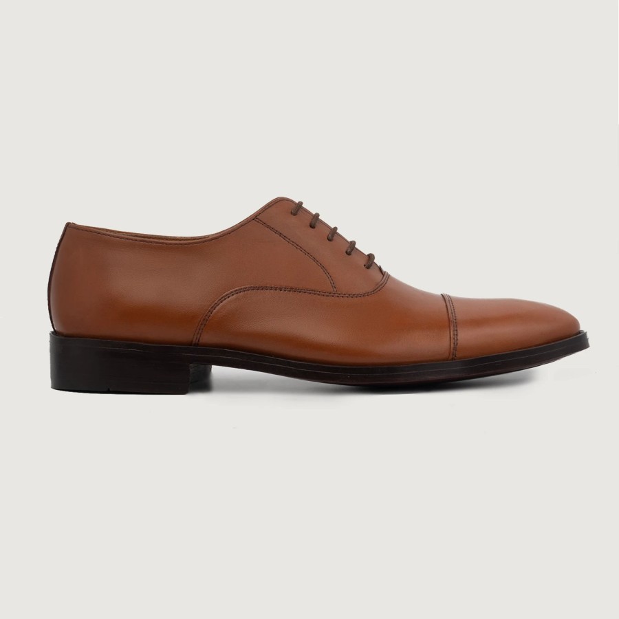 Men TheJacketMaker Dress Shoes | Professor Oxford Tan Leather Shoes