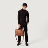 Men TheJacketMaker Leather Bags | The Captain Brown Leather Briefcase