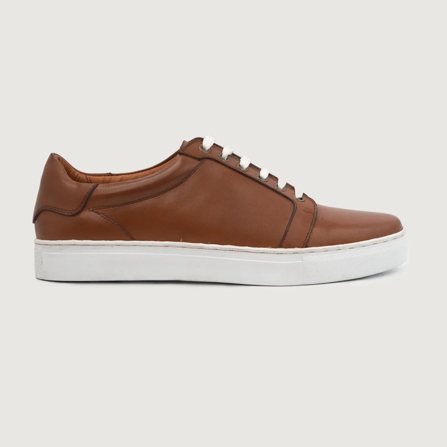 Men TheJacketMaker Leather Sneakers | Carter Runn Tan Leather Sneakers