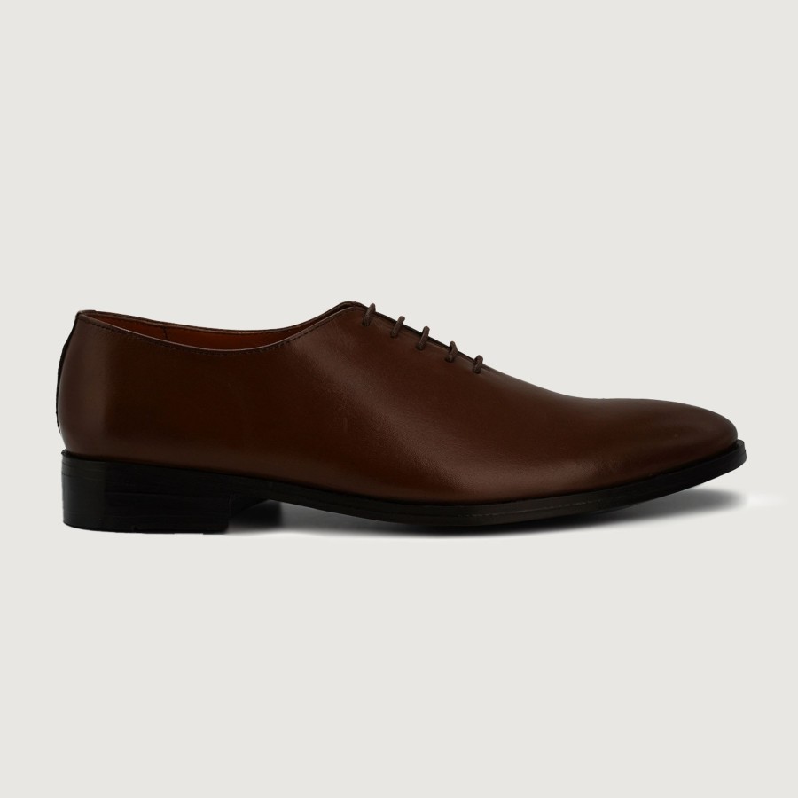 Men TheJacketMaker Dress Shoes | Director Wholecut Brown Leather Shoes