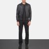 Men TheJacketMaker | Ramon Black Bomber Jacket