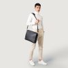 Men TheJacketMaker Business Bags | The Carismatico Black Leather Messenger Bag