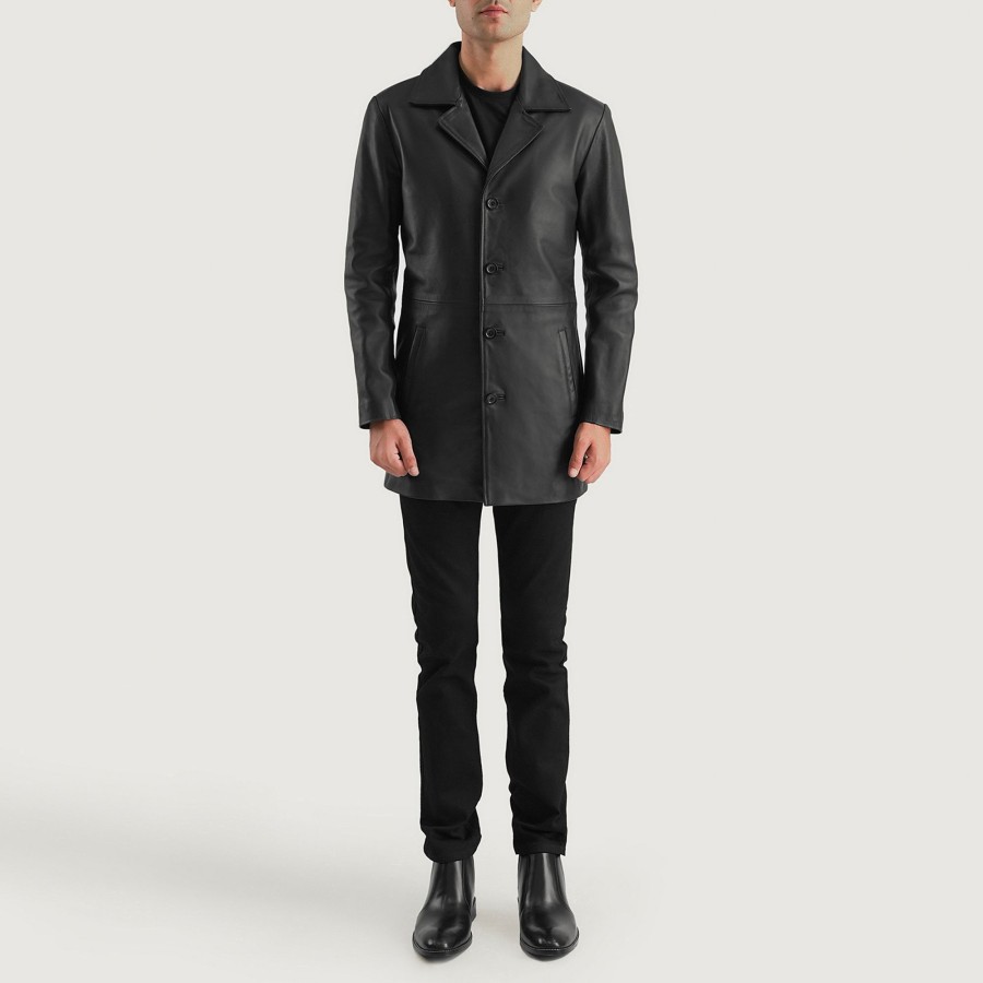 Men TheJacketMaker Gifts For Him | Classmith Black Leather Coat