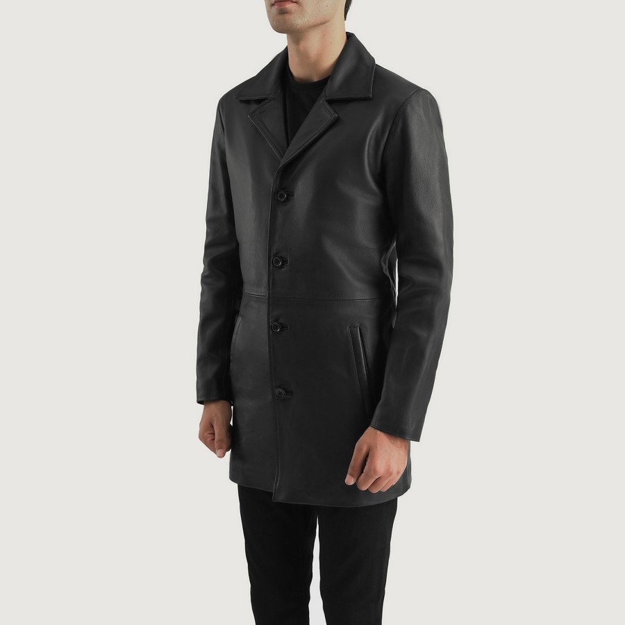 Men TheJacketMaker Gifts For Him | Classmith Black Leather Coat