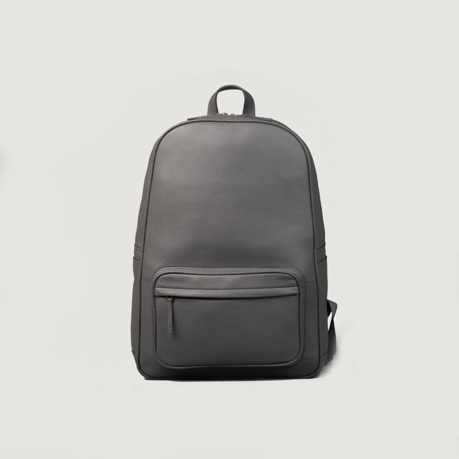 Men TheJacketMaker Gifts For Him | The Philos Grey Leather Backpack