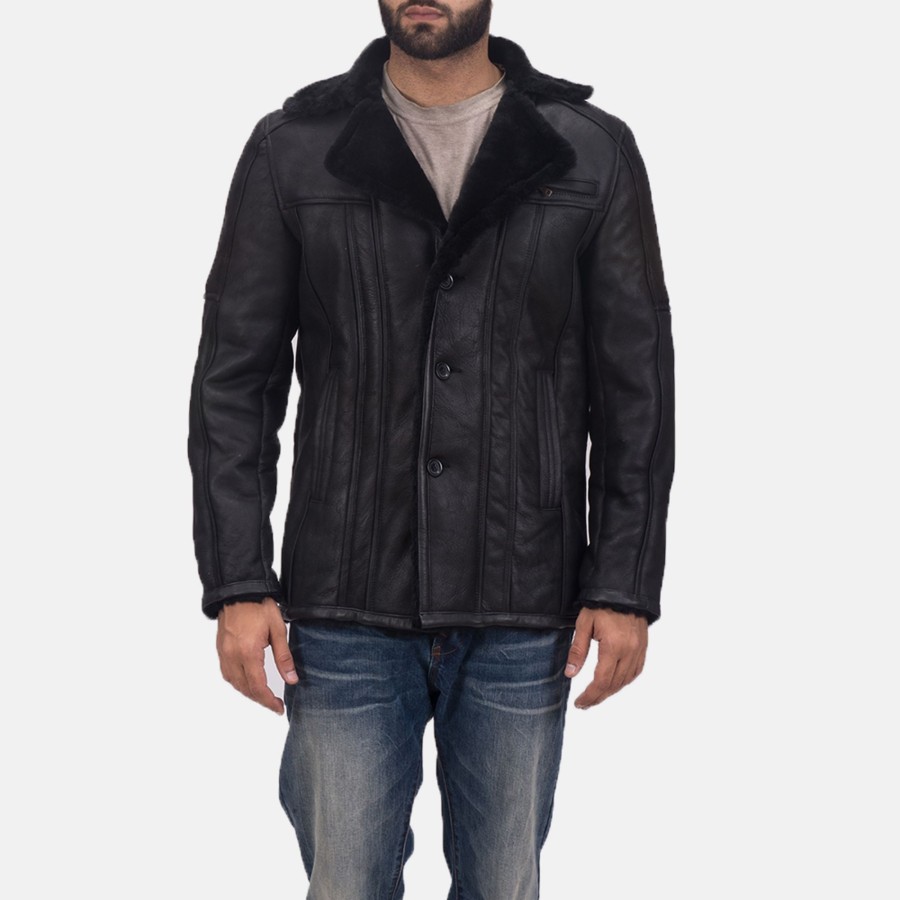 Men TheJacketMaker | Furcliff Double Face Shearling Leather Coat