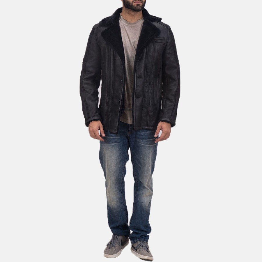 Men TheJacketMaker | Furcliff Double Face Shearling Leather Coat