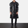 Men TheJacketMaker | Classic Black Leather Duster