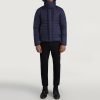 Men TheJacketMaker | Malcolm Blue Hooded Puffer Jacket