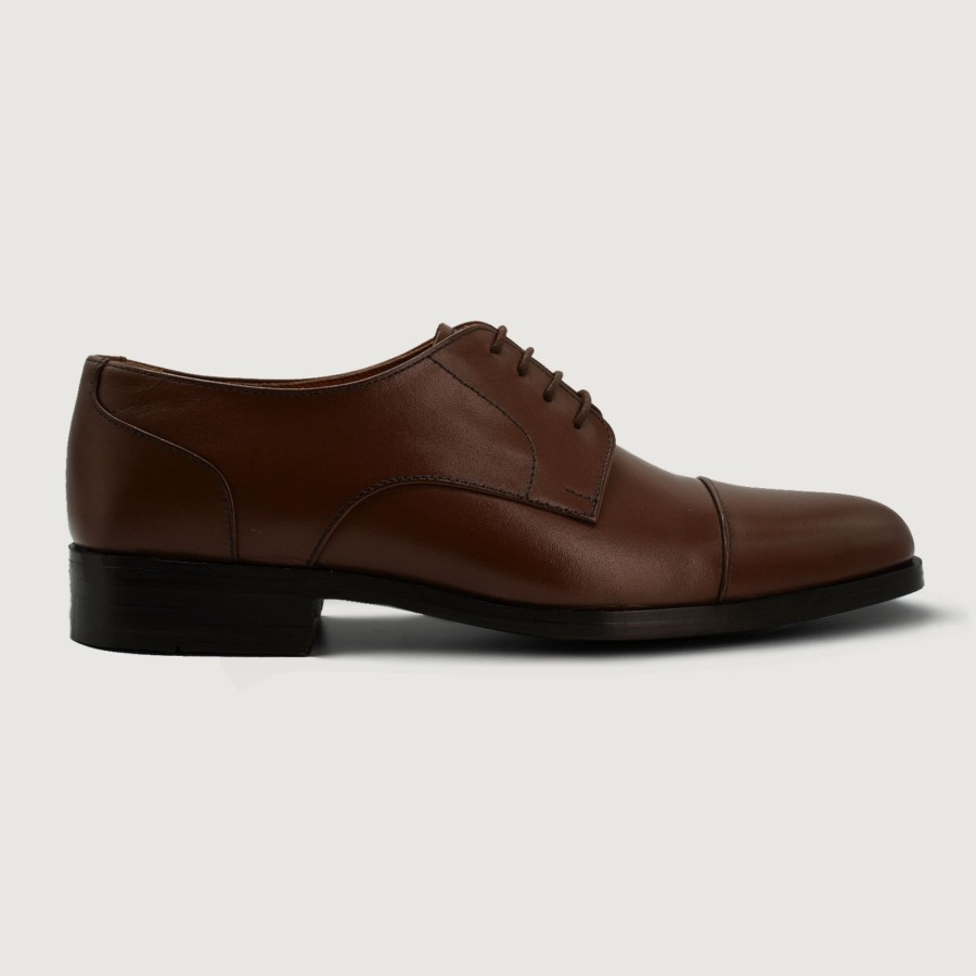 Men TheJacketMaker Dress Shoes | Attorney Derby Brown Leather Shoes