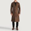 Men TheJacketMaker | Mateo Brown Leather Single Breasted Coat