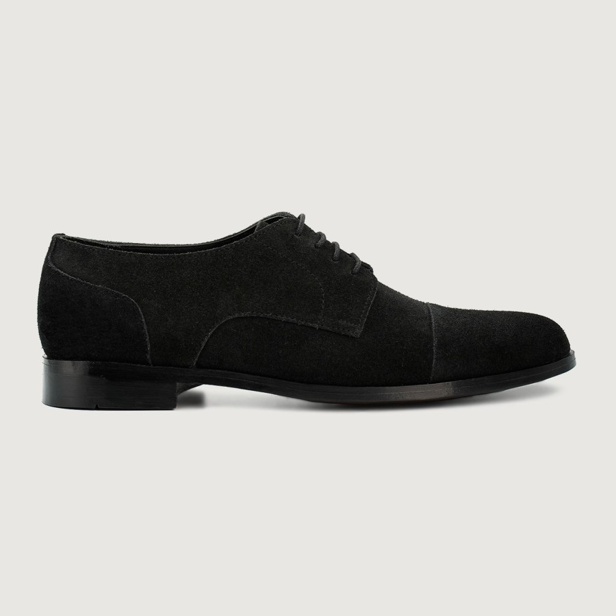 Men TheJacketMaker Dress Shoes | Attorney Derby Black Suede Leather Shoes