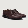 Men TheJacketMaker Dress Shoes | Dirk Brogues Derby Maroon Leather Shoes