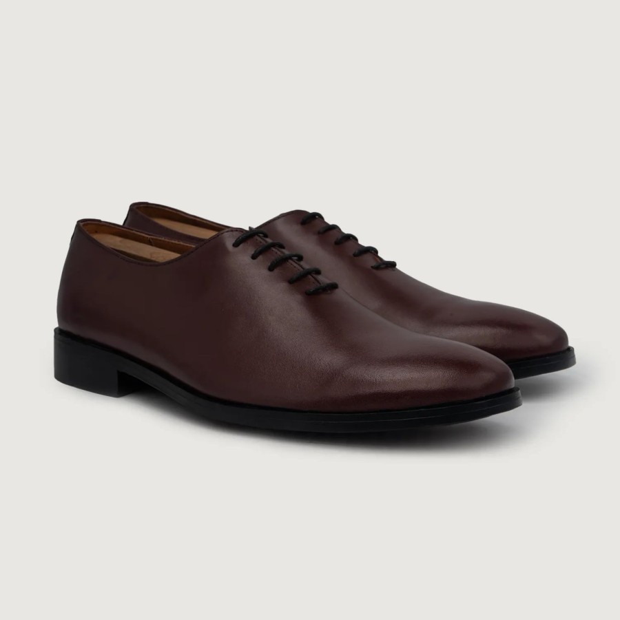 Men TheJacketMaker Dress Shoes | Director Wholecut Maroon Leather Shoes