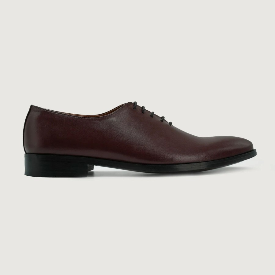 Men TheJacketMaker Dress Shoes | Director Wholecut Maroon Leather Shoes