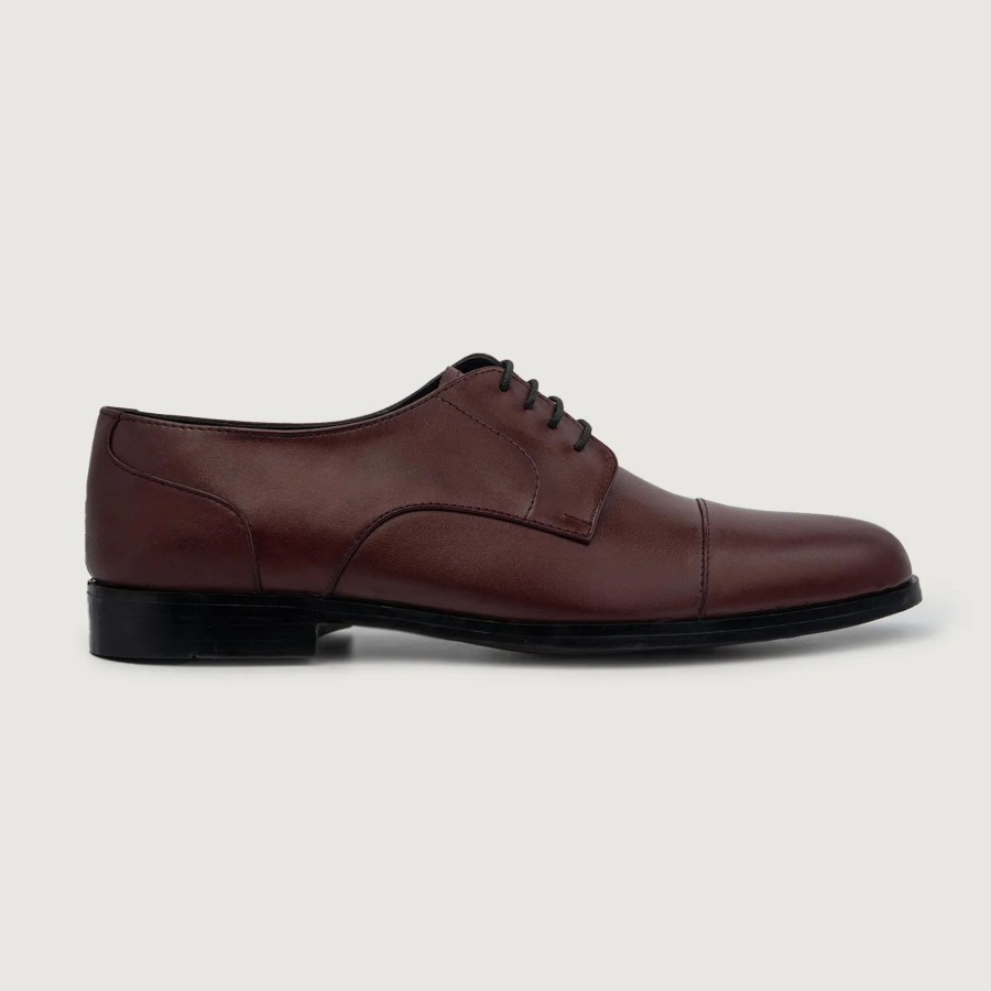 Men TheJacketMaker Dress Shoes | Attorney Derby Maroon Leather Shoes