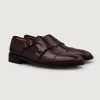 Men TheJacketMaker Casual Shoes | Boston Double Monk Strap Maroon Leather Shoes