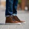 Men TheJacketMaker Leather Sneakers | Marty High Top Tan Leather Sneakers