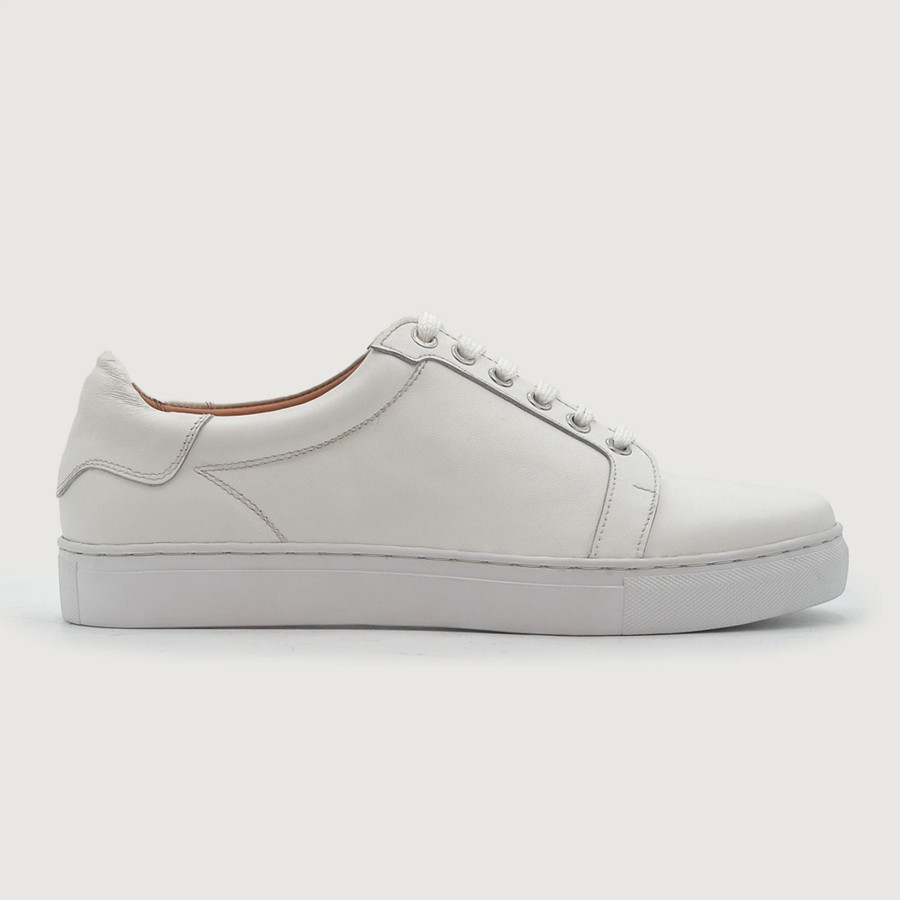 Men TheJacketMaker Leather Shoes | Carter Runn White Leather Sneakers