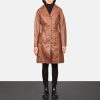 Women TheJacketMaker | Alexis Brown Single Breasted Leather Coat