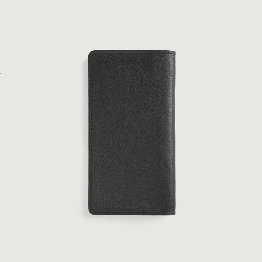 Men TheJacketMaker Gifts For Him | Cameron Black Leather Long Wallet