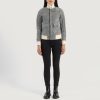 Women TheJacketMaker | Sasha A1 Grey Suede Bomber Jacket