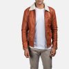 Men TheJacketMaker | Dan Frost Tan Shearling Jacket