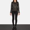 Women TheJacketMaker | Alison Brown Leather Biker Jacket