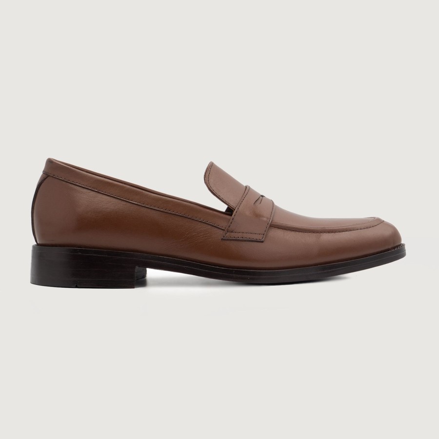 Men TheJacketMaker Leather Loafers | Baxton Brown Leather Loafers