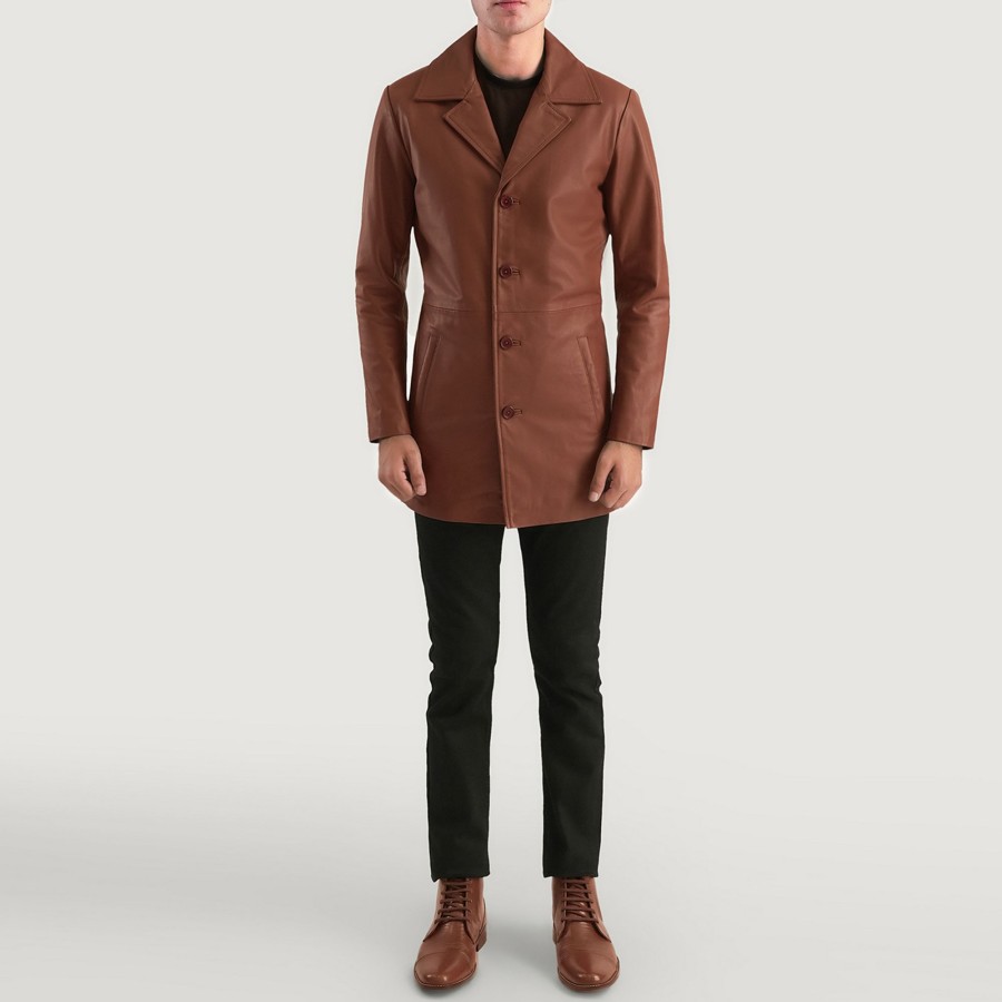 Men TheJacketMaker | Classmith Brown Leather Coat