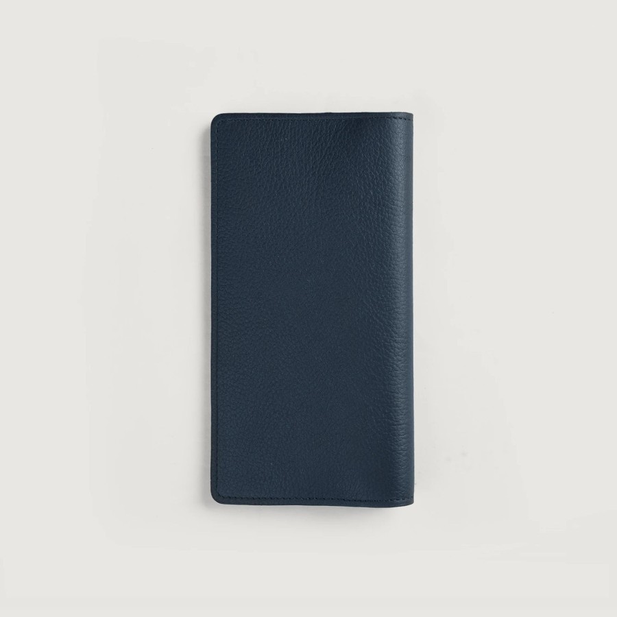 Men TheJacketMaker Gifts For Him | Cameron Blue Leather Long Wallet