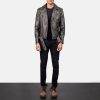 Men TheJacketMaker | Allaric Alley Distressed Brown Leather Biker Jacket