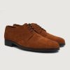 Men TheJacketMaker Dress Shoes | Attorney Derby Brown Suede Leather Shoes