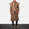 Men TheJacketMaker | Maverick Brown Leather Duster