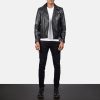 Men TheJacketMaker Gifts For Him | Allaric Alley Black Leather Biker Jacket