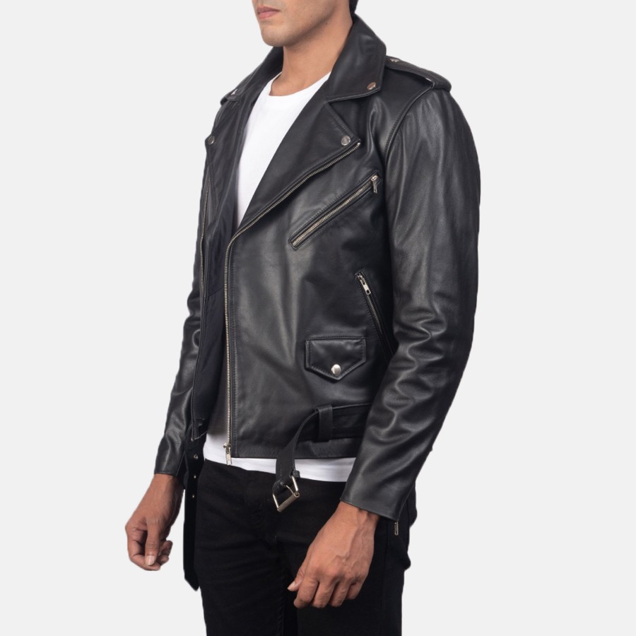 Men TheJacketMaker Gifts For Him | Allaric Alley Black Leather Biker Jacket