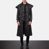 Men TheJacketMaker | Maverick Black Leather Duster