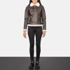 Women TheJacketMaker | Sherilyn B-3 Brown Leather Bomber Jacket