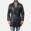 Men TheJacketMaker | Jordan Black Leather Coat