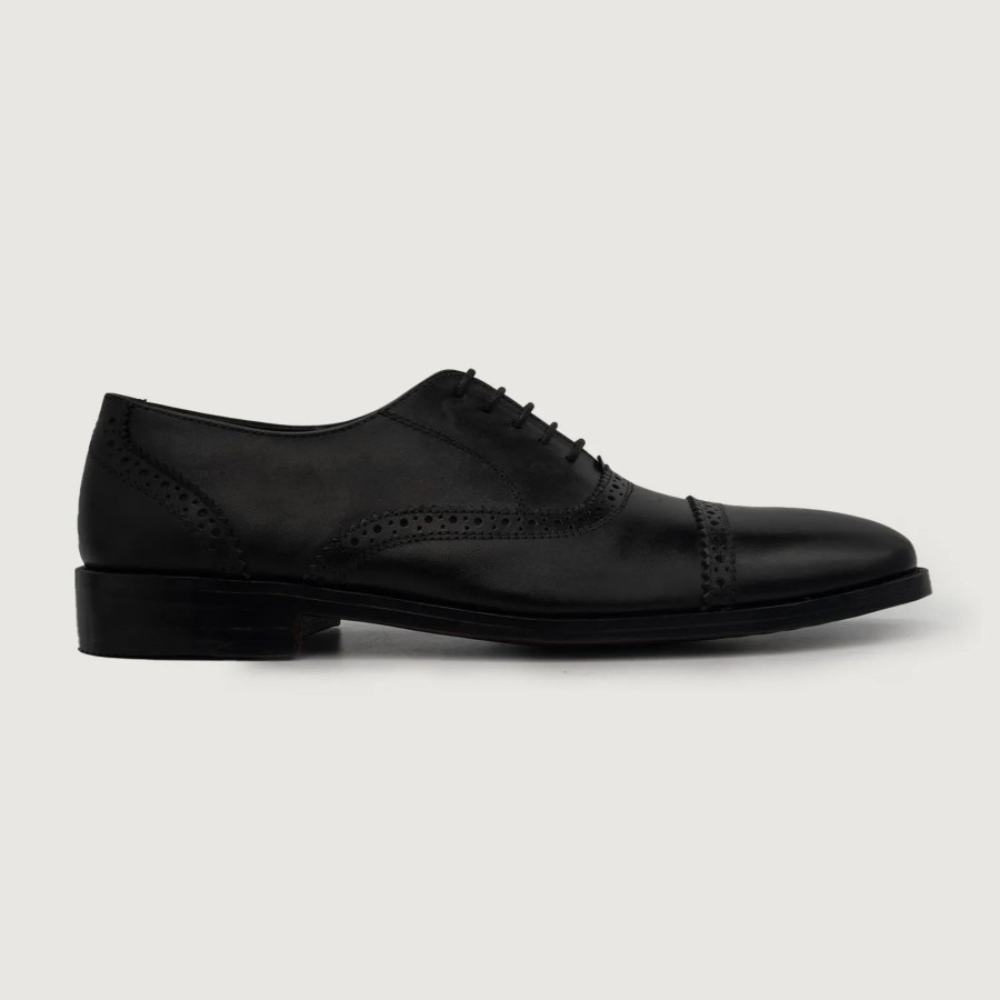 Men TheJacketMaker Dress Shoes | Greyson Brogues Oxford Black Leather Shoes