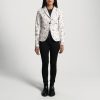 Women TheJacketMaker | Donna Blake White Leather Blazer