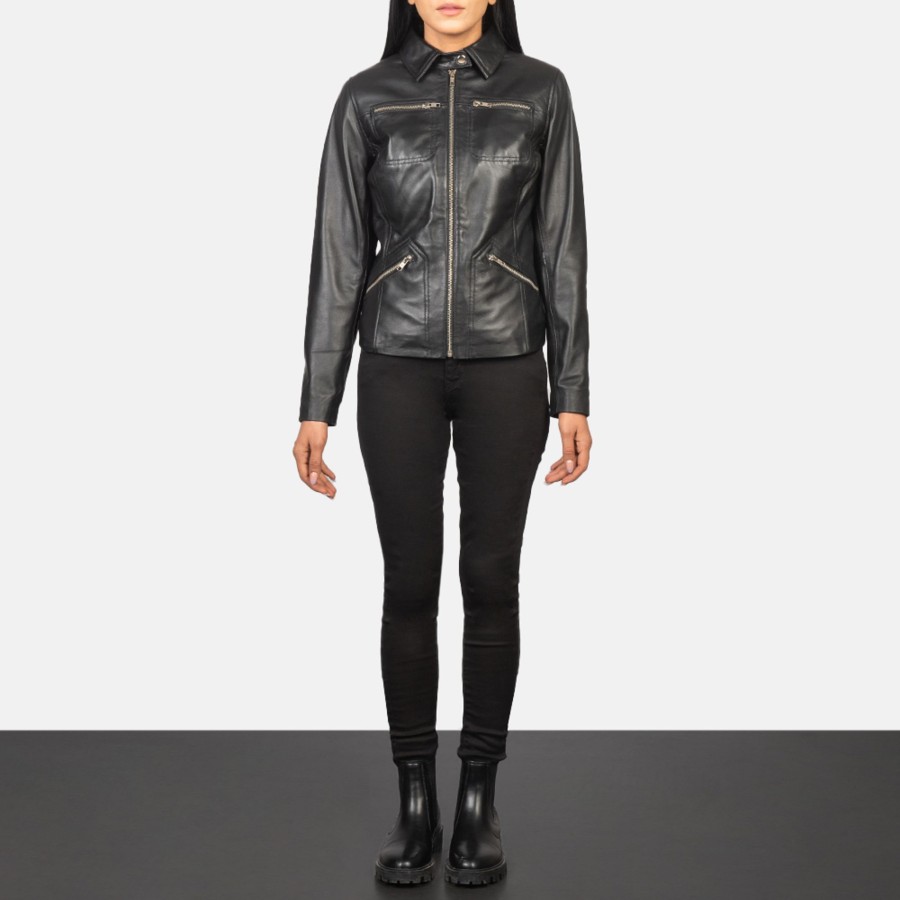 Women TheJacketMaker | Tomachi Black Leather Jacket