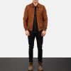 Men TheJacketMaker | Tomchi Tan Suede Leather Jacket