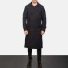 Men TheJacketMaker | Detective Black Wool Coat